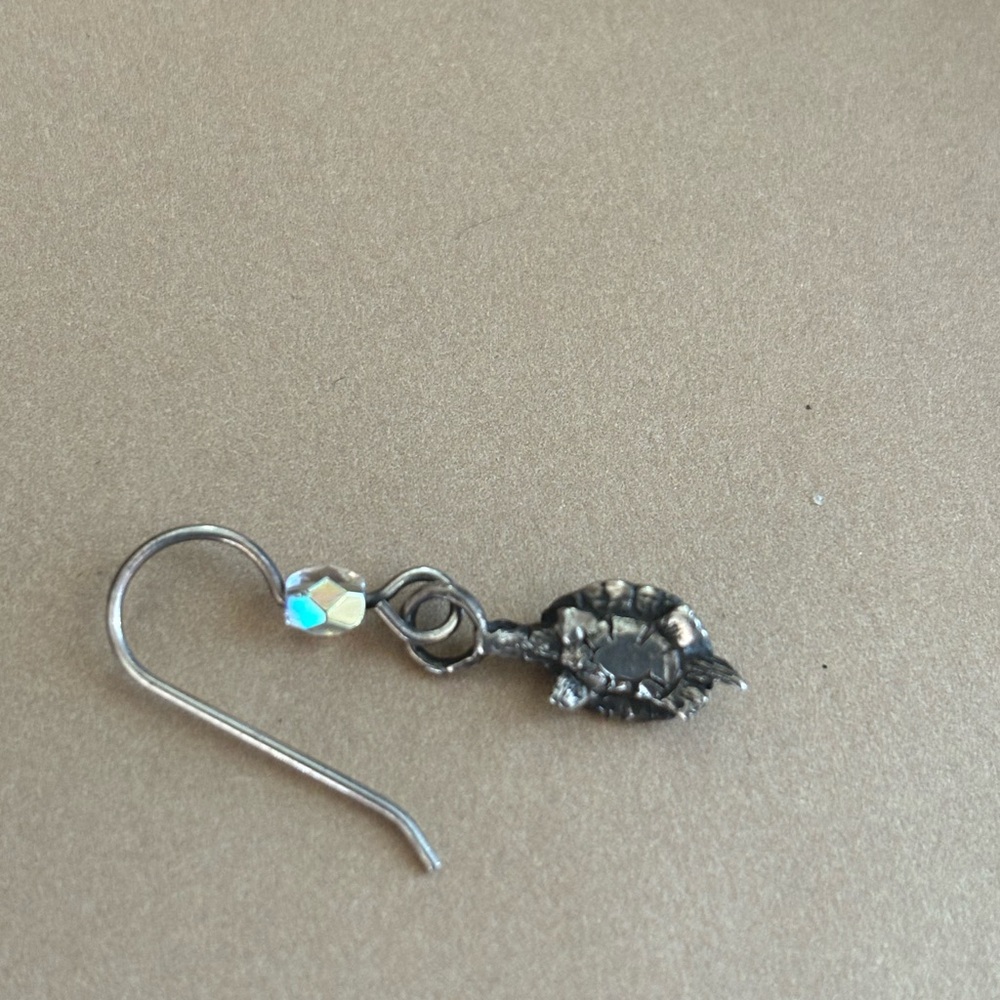 Solid Silver Turtle Earrings! - image 4